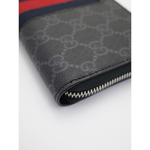 Gucci Zip Long Web GG Black Supreme Wallet - Picture 5 of 5